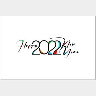 Happy 2022 New Year Posters and Art